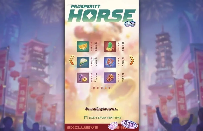 Prosperity Horse - tabela wypłat symboli